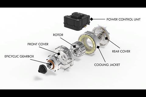 The permanent magnet motors use a spoke architecture where the magnets of the rotor are arranged like the spokes of a wheel.